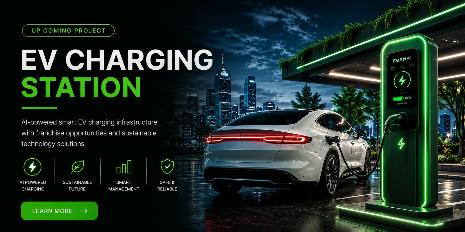 EQRN EV Charging Station — AI-powered smart EV charging infrastructure